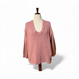 Free People Blush Pink Crew Neck Sweater